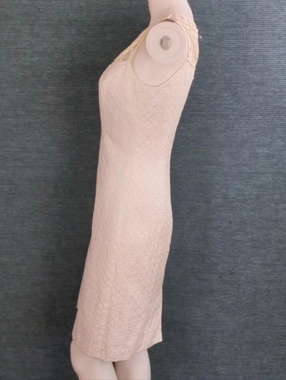 Antonio Melani Sheath Dress, Silk Lattice Yoke - Picture 6 of 14